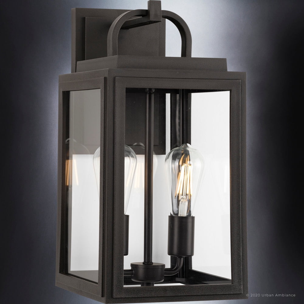 Luxury Farmhouse Wall Sconce, 17.125H x 9W, with Modern Farmhouse Style, Olde Bronze, UHP1382 by Urban Ambiance