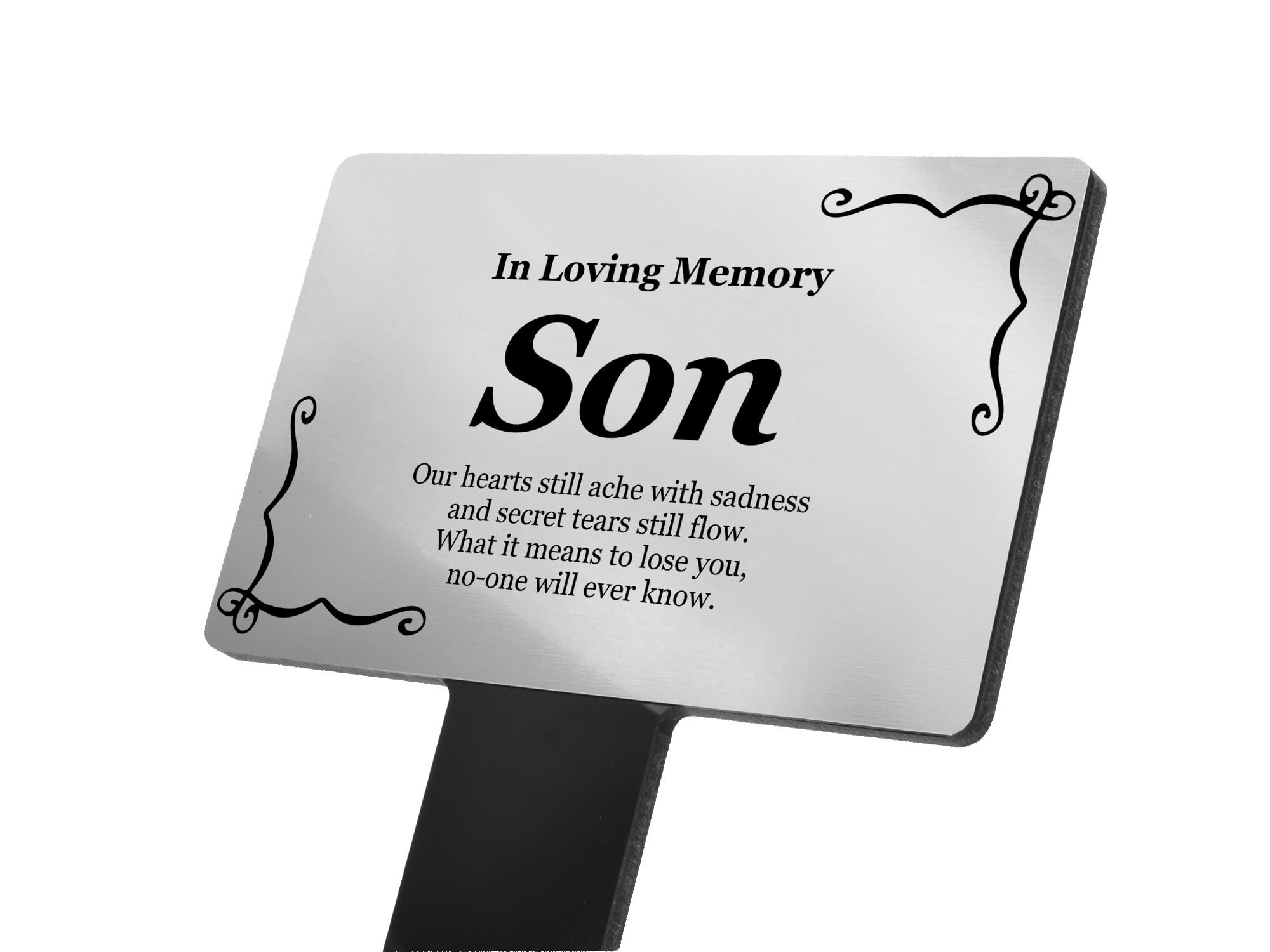 Son Memorial Stake by OriginDesigned. Bereavement Gifts in Silver