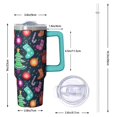 thumbnail image 2 of 30oz Xmas Tumbler with Lid and Straw, Stainless Steel Cup with Handle Red Bowknot Travel Coffee Mug, Holiday Gifts, 2 of 5