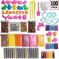 thumbnail image 1 of Slime Supplies Kit - 100 Packs Slime Beads, Foam Balls, Large& Small Glitter Jars, Animal, Sea, Fruit, Shape Models, Tool Set, Containers, Eyes for DIY Slime Making, Homemade Slime, Girl Slime Party, 1 of 2