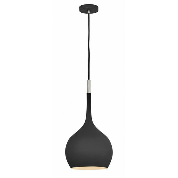 One Light Medium Pendant In Transitional-Modern-Scandinavian Style 12 Inches Wide By 23 Inches High-Matte Gray Finish Hinkley Lighting 4457Mg
