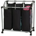 Household Essentials 3Bag Laundry Clothes Hamper Sorter with Vented