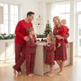 thumbnail image 3 of Nibbcoa Christmas Family Pajamas Matching Set, Long Sleeve Top with Pants Plaid Loungewear, 3 of 8