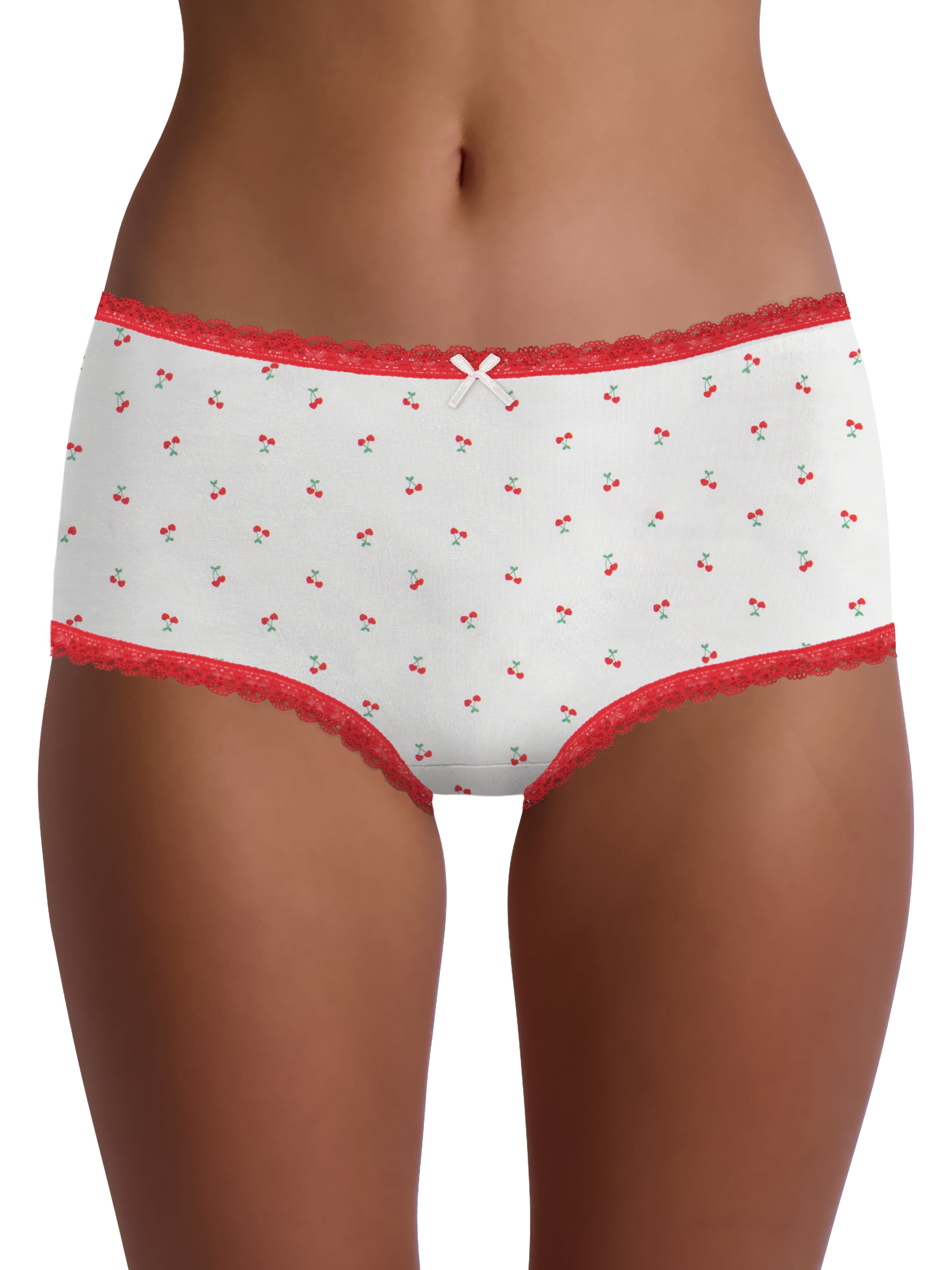 No Boundaries Stretch Cotton Boyshort Underwear, 4-Pack, Women's XS-XXXL