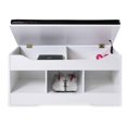 thumbnail image 4 of CAP LIVING Shoe Cabinet Cushioned Bench with Open Storage Cubbies Rack with Lift-Top Compartment for Entryway, Colors Available in Black Oak, Walnut and White Oak, 4 of 7