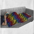 thumbnail image 6 of Chevron Soft Flannel Fleece Blanket, Jagged and Spiked Zigzag Pattern with Vibrant Rainbow Colors Abstract Artwork Theme, Cozy Plush for Indoor and Outdoor Use, 50" x 70", Multicolor, by Ambesonne, 6 of 6