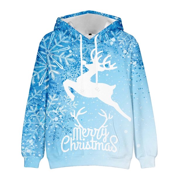 Sudadera Con Capucha de Navidad Para Hombre Moda Casual Con Blusa de Patchwork Con Estampado 3D Odeerbi ODB195367