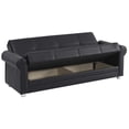 thumbnail image 2 of Ottomanson Convertible Sleeper Sofa Bed with Hidden Storage, Firm Comfort Couch, Black, 2 of 7