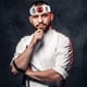 thumbnail image 2 of Diadema de Karate japonesa, banda para la cabeza de Chef, diadema de Karate reutilizable, diadema de Chef japonesa de cocina, 2 of 5