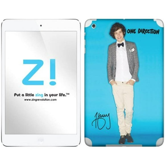 Zing Revolution One Direction Peau Adhésive en Vinyle Premium pour iPad Mini, Harry Blue Bright (MS-1D490389)