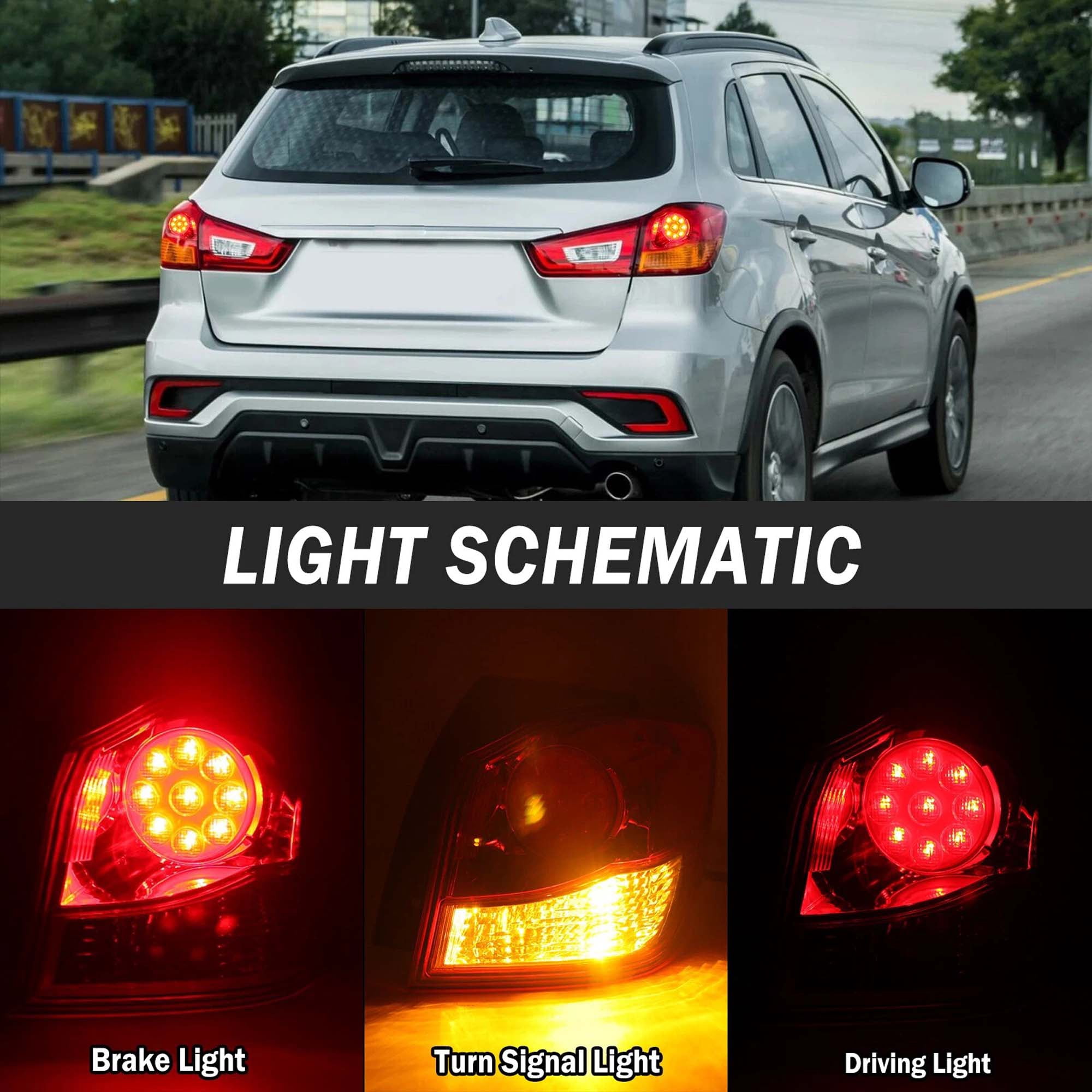 MZORANGE Passenger Rear Tail Light Lamps for Mitsubishi Outlander Sport ASX 2011-2019