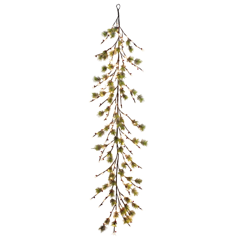 Puleo International 6 Ft Twig Garland With 160 Warm White Led Twinkle Lights Walmart Com