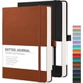 thumbnail image 1 of Carnet Papier Quadrillé A5 Lot de 2 192 Pages Couverture Rigide en Cuir Durable, 1 of 6