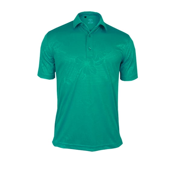 Monterey Club Men's Paradise Texture Emboss Tailored Collar Golf Polo Shirt #1284