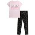 thumbnail image 4 of Baby Phat Girls Leggings Set - Lightweight Short Sleeve Graphic Tee and Leggings for Girls 2 Piece, 4 of 7