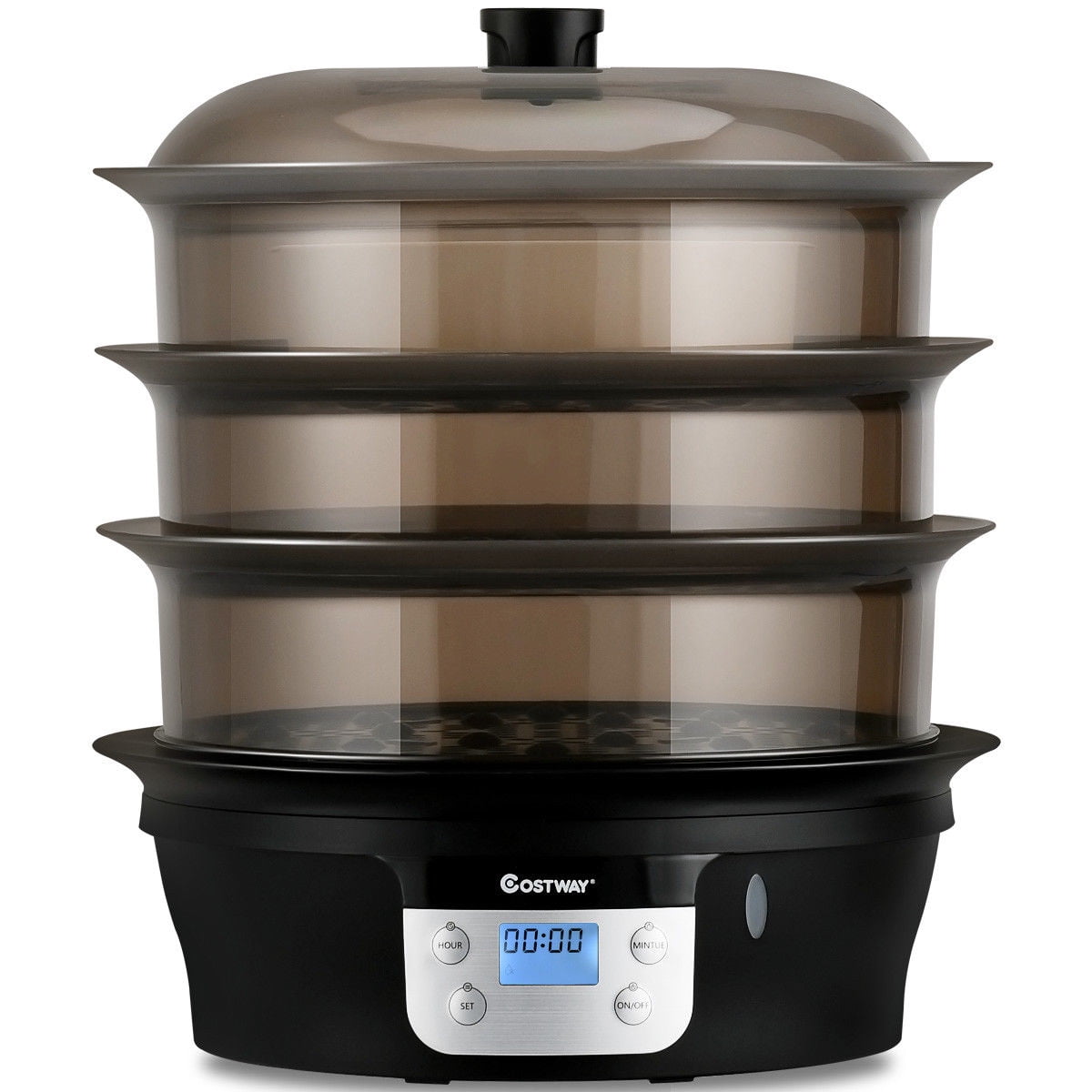 Costway 3 Tier 20qt Electric Food Steamer Digital Vegetable Pot Cooker Stackable Baskets Walmart Com Walmart Com