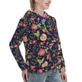thumbnail image 6 of Lsque Flower Pattern Casual Women's Hoodie,Hooded Sweatshirt with Kangaroo Pocket,Pullover Hoodie with Eye-catching Drawstrings-XX-Large, 6 of 7