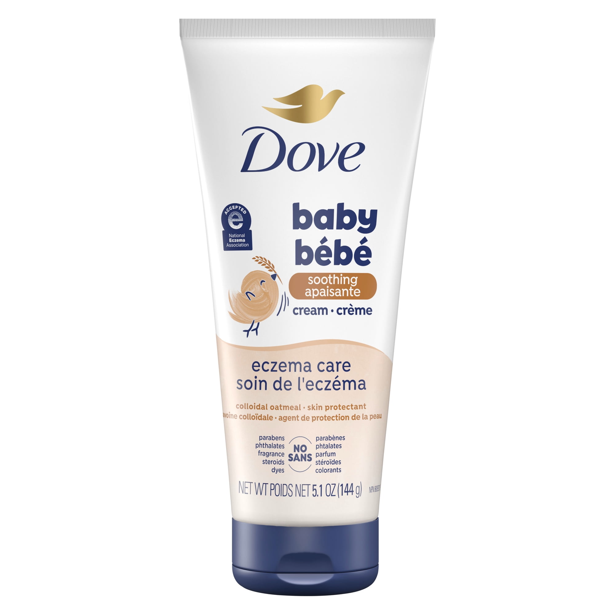 Dove Soothing Cream To Soothe Delicate Baby Skin Eczema Care No Artificial Perfume Or Color, Paraben Free, Phthalate Free ,5.1 oz