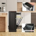 thumbnail image 5 of Tolead Wood Single Tilt Out Trash Cabinet with Hideaway Drawer, Coffee, Microwave, Kitchen,Black, 5 of 7