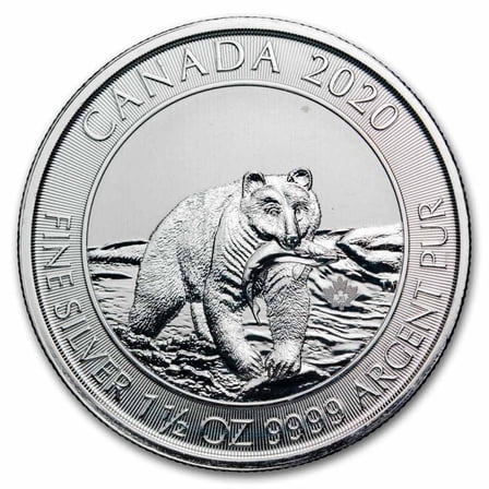 2020 Canada 1.5 oz Silver $8 Kermode Spirit Bear BU