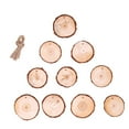 thumbnail image 3 of AMLESO 10 Pieces Natural Hanging Wood Slices Tree Bark Wooden Pieces DIY Crafts, 3 of 8