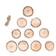 thumbnail image 4 of 20 unids colgantes naturales de madera rebanadas de árbol piezas de madera diy artesanías SM SunniMix Adornos navideños de pino, 4 of 8