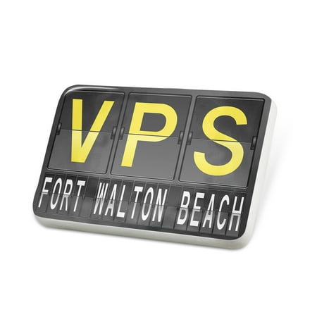 Porcelein Pin VPS Airport Code for Fort Walton Beach Lapel Badge –