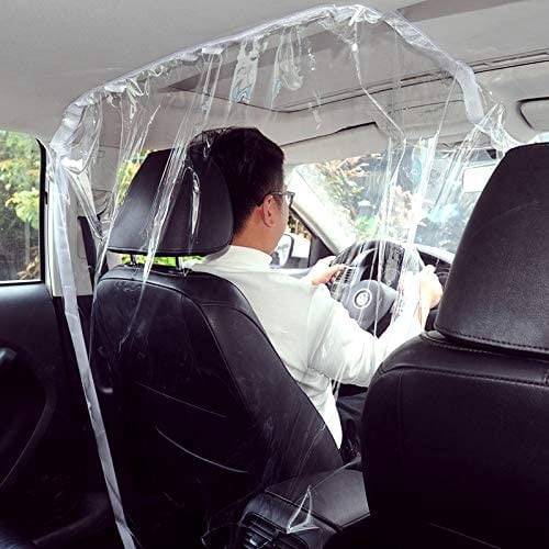 Car Isolation Film Plastic Protective Cover for Taxi Curtain Cab Front/ Rear Row 