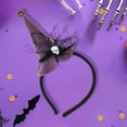 thumbnail image 5 of Mauxuk Halloween Witch Headband - Spooky Hair Accessory with Skull & Veil for Party, Themed Photography, Comfortable & Non-Slip, 5 of 6