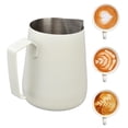 thumbnail image 4 of Pichet à Lait, Pichet à Mousser au Lait de Qualité Alimentaire Résistant à la Chute en Acier Inoxydable 304 Professionnel avec Pointe pour Machine à Café Blanc, Noir, Jaune, 4 of 8