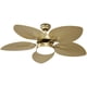 thumbnail image 1 of Ventilador de techo YITAHOME de 52 pulgadas con luz de hoja de palma con control remoto dorado, 1 of 8
