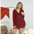 thumbnail image 3 of HAPPY BAY Women's Beachwear Swimsuit Coverups Summer Swim Beach Cover ups for Swimwear Women Bikini Dress Tops Cover up M Maroon, Solid, 3 of 6