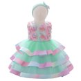 thumbnail image 1 of Robe de Concours pour Enfants 6M-9T, Robe de Demoiselle d'Honneur, Robe de Fête, Mariage, Formelle, 1 of 6