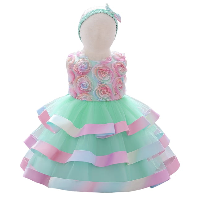 Robe de Concours pour Enfants 6M-9T, Robe de Demoiselle d'Honneur, Robe de Fête, Mariage, Formelle