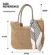 thumbnail image 2 of Bolso de playa de paja para mujer, bolso de mano tejido de verano, bolsos de hombro, hombro de verano, viaje bohemio, 2 of 5