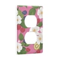 thumbnail image 2 of Yayeee Duplex Wall Plate 1-Gang 4.5"x2.7" Home Receptacle Light Switch Decorative Outlet Cover, White Flowers, 2 of 7