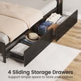 thumbnail image 2 of Greenstell Tech-Infused Twin Bed Frame - Minimalist Storage Design Redefining Bedroom Spaces, Adult, Black, 2 of 6