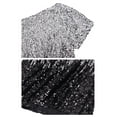 thumbnail image 4 of Womens Short Sleeve One Shoulder Sexy Sequin Top Blouse, 4 of 5