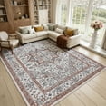 thumbnail image 4 of 5'x7' Area Rugs for Living Room Washable, Large Vintage Boho Non Slip Rug- Oriental Traditional Farmhouse Carpet for Bedrooms Dining Room, Living Room, Office, Home Decor, 4 of 10