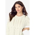 thumbnail image 5 of Roaman's Women's Plus Size Scallop Hem Pointelle Sweater, 5 of 5