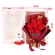 thumbnail image 4 of Ramo de flores de jabón sorpresas con osito de peluche, jabón de baño artificial con flores de jabón Rojo, 4 of 9