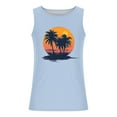 thumbnail image 2 of Fnnxeal Men's Lightweight Polyester Tank Top Print Casual Sleeveless Summer Breathable Tank Top for Men Light Blue, 2 of 5