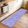 thumbnail image 2 of Kitchen Runner 2 x 6 Ft, Purple Flowers Non-Slip Residential Carpet, Spring Vintage Flowers Country Plants Indoor Crawling Mats Runner Rugs for Living Room/Dining Room/Bedroom, 2 of 8