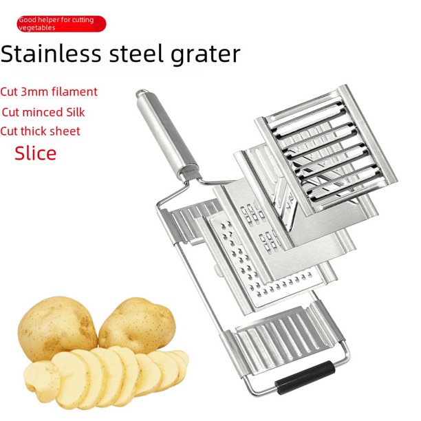 Rallador multifunción de acero inoxidable, cortador, rebanador, rallador conmutable, cortador de verduras tridimensional para frutas y verduras de cocina