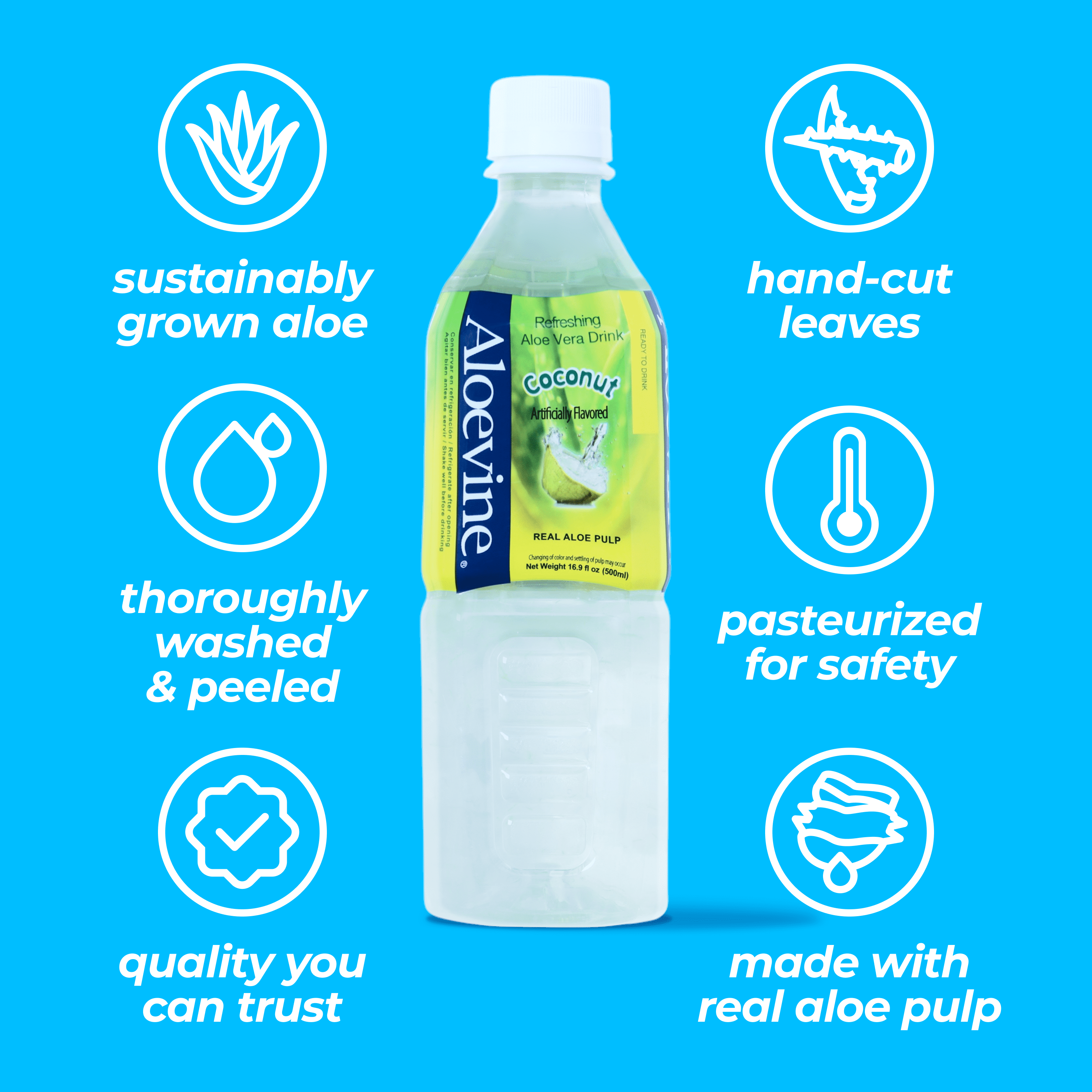Aloevine, Coconut Aloe Vera Drink, 16.9 fl oz, 20 ct multi-pack -  Walmart.com