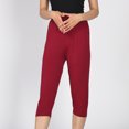 thumbnail image 3 of Defitshape Women's Plus Size Pajama Pant Cotton Blend Stretch Comfy Pj Bottom Lounge Stretchy Fall Burgundy 4X, 3 of 5
