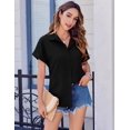 thumbnail image 3 of Zeagoo Short Sleeve Blouses for Women Summer Tops Collared Button Down Shirts Office Work Clothing, 3 of 6