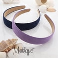 thumbnail image 5 of Motique Accessories 1 inch Wide Suede like Headband Solid Hair Band for Women and Girls (Lavender), 5 of 8