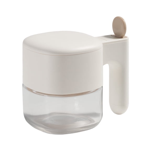 Empty Glass Seasoning Containers Canisters with Lids and Spoons for Kitchen Counter Storage Solutions - Airtight Cooks Jars