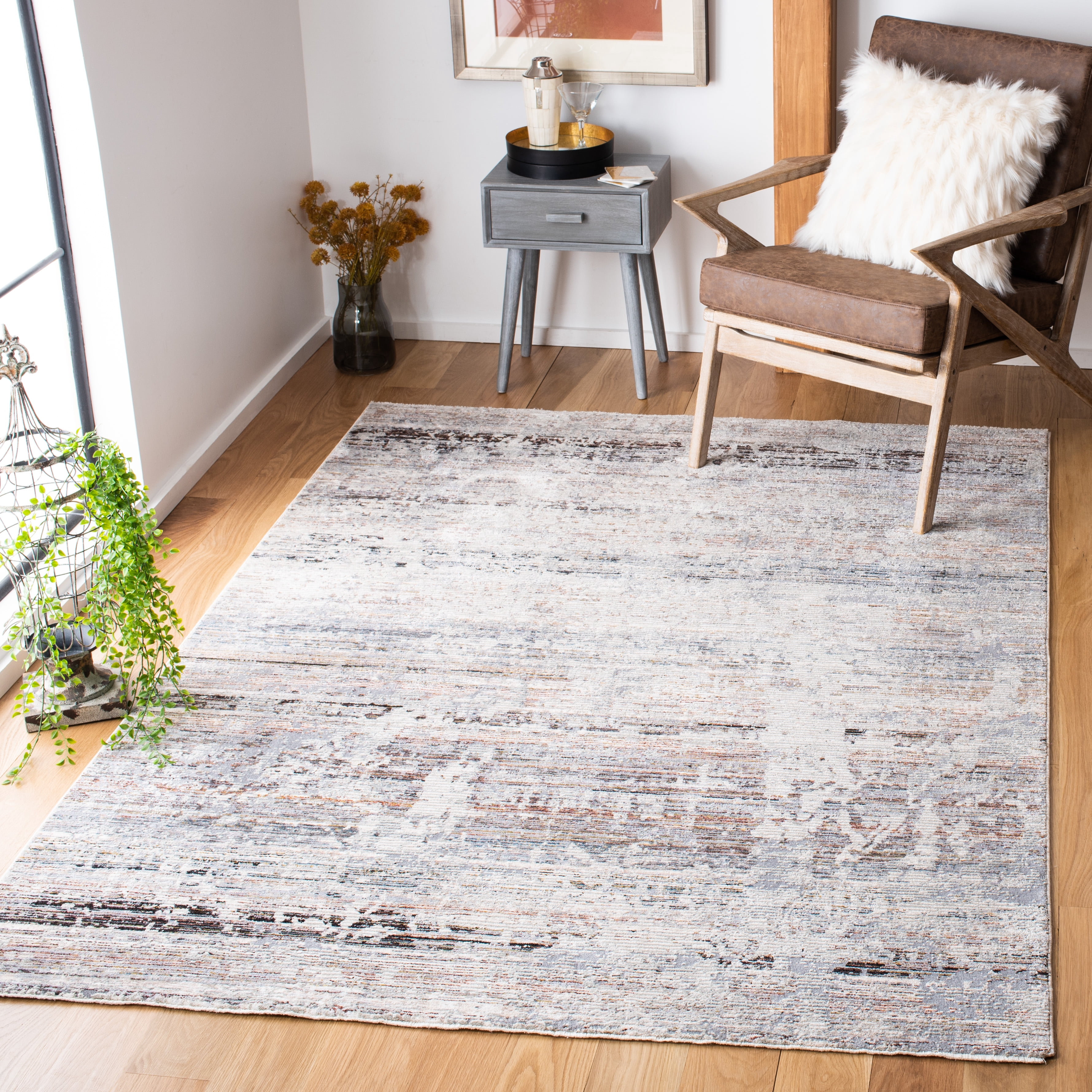 SAFAVIEH Limitee Taryn Oriental Area Rug, Grey/Beige, 9' x 12'